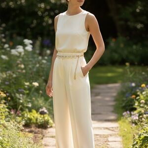 New York & Company Gold/white transparent chain belts